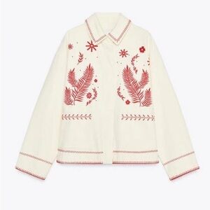 Zara Embroidered Overshirt Jacket
